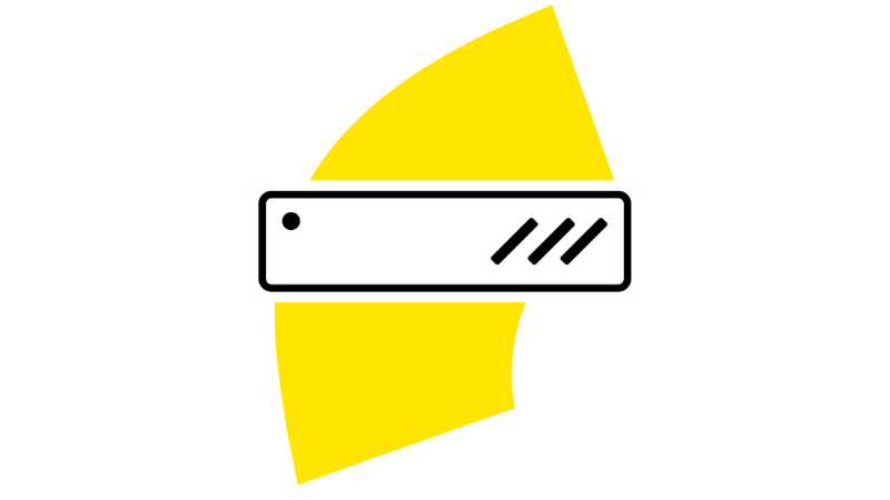 Black and white icon of a hard drive, representing the technology used at TGW Logistics