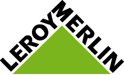 Green and black colored Logo of the French DIY garden specialist Leroy Merlin
