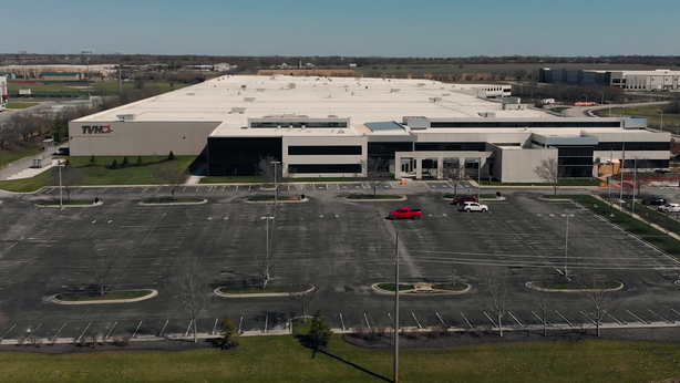 Exterior shot of the TVH distribution center in Olathe