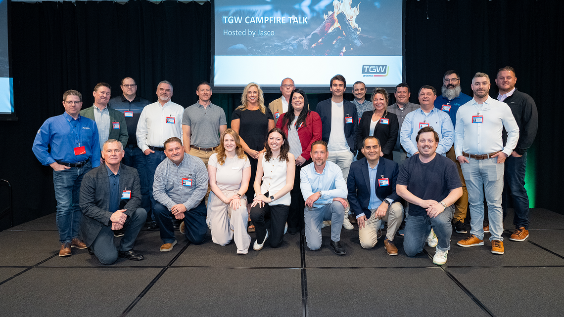 Group photo of the attendees of Campfire Talk at Jasco