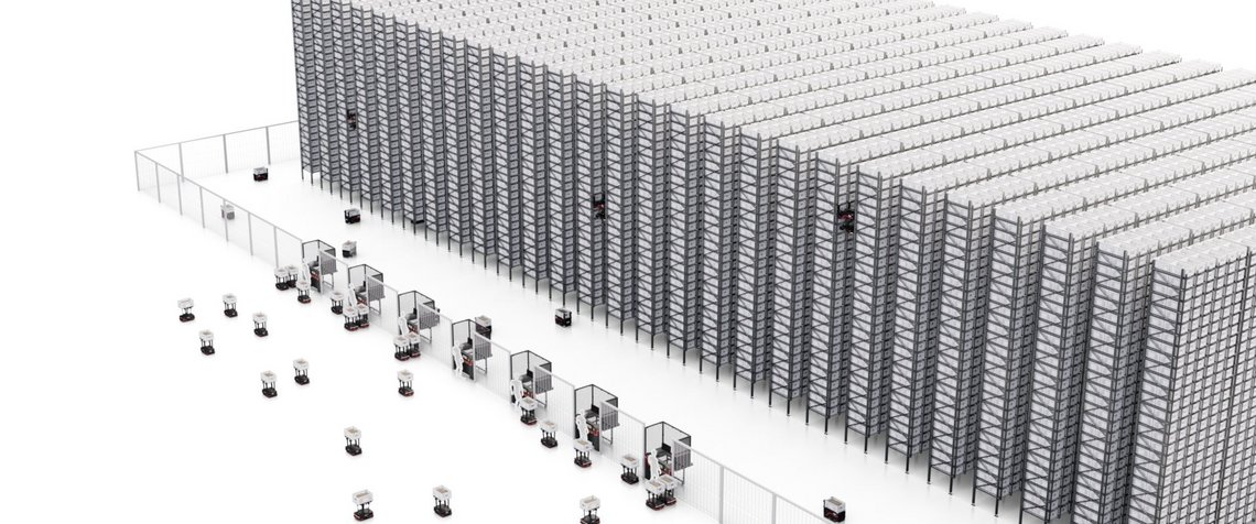 Overview of the TGW Logistics GTP system called LivePick