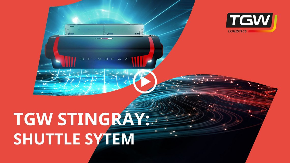 Video teaser for the TGW Logistics Stingray shuttle systems