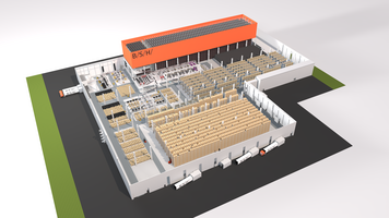 Rendu du centre de distribution BSH