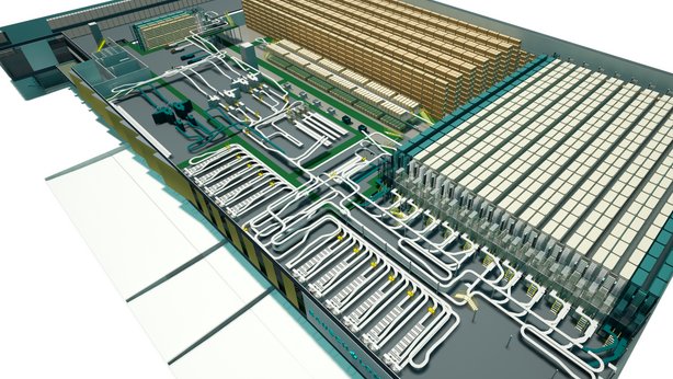 [Translate to Spain:] Rendering of the Bausch + Lomb Fulfillment Center
