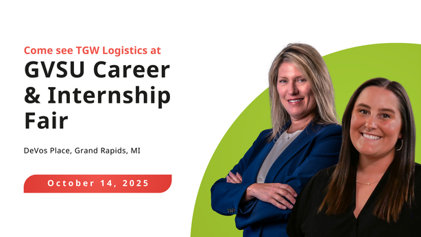 Graphic inviting people to join us at the GVSU Career & Internship Fair on October 14 at DeVos Place