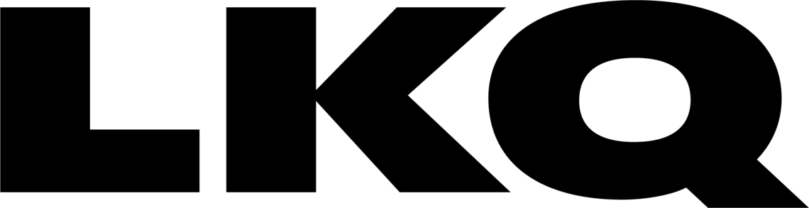 Black logo of automotive specialist LKQ