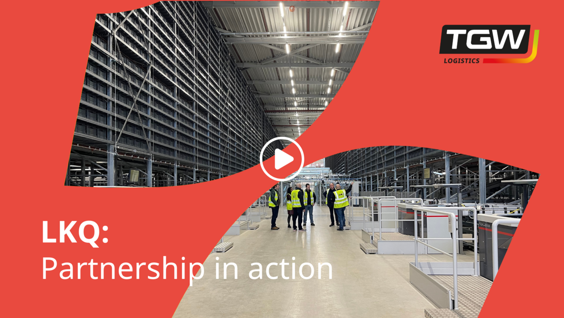 Video teaser for the LKQ case study about the highly automated fulfillment center that TGW Logistics designed