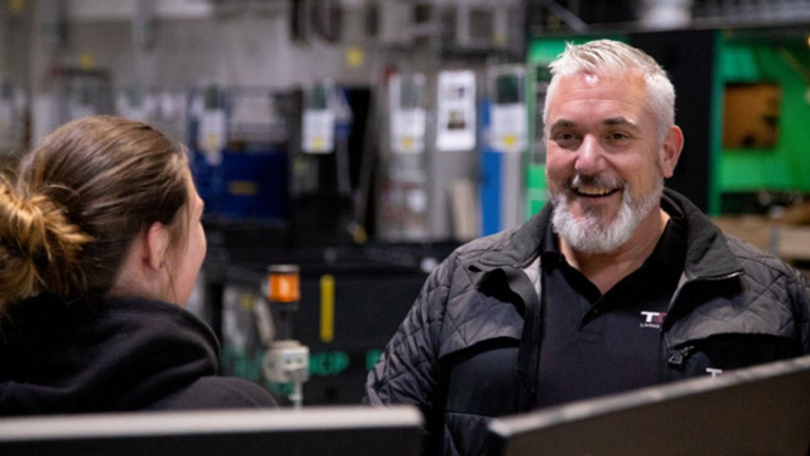 TGW's Field Service Engineer Pierre Bagan in a conversation at the BCP warehouse