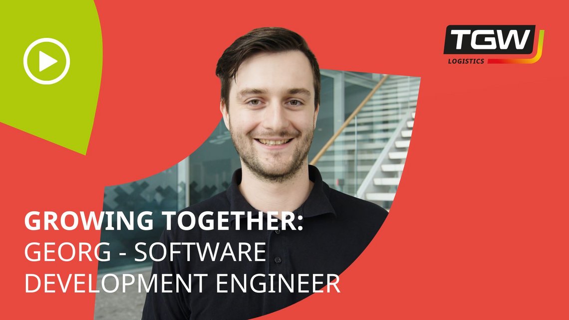 Video teaser for TGW Logistics employee Georg gives insights into his role as a Software Development Engineer