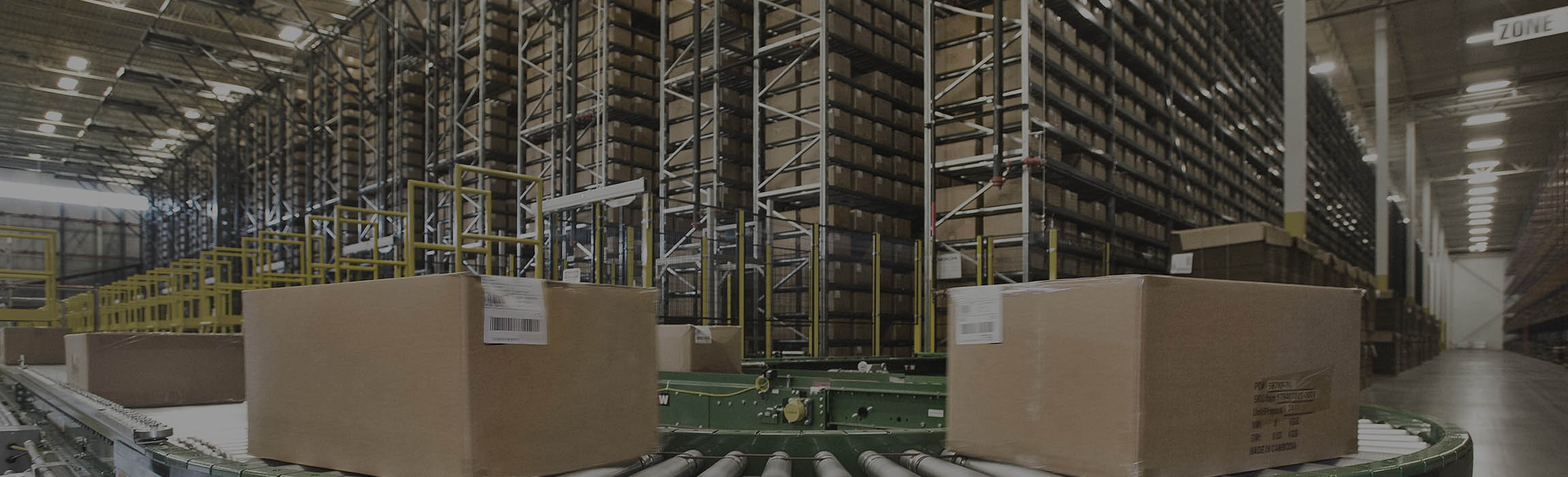 Automatic goods receipt - receiving and storage of cartons.