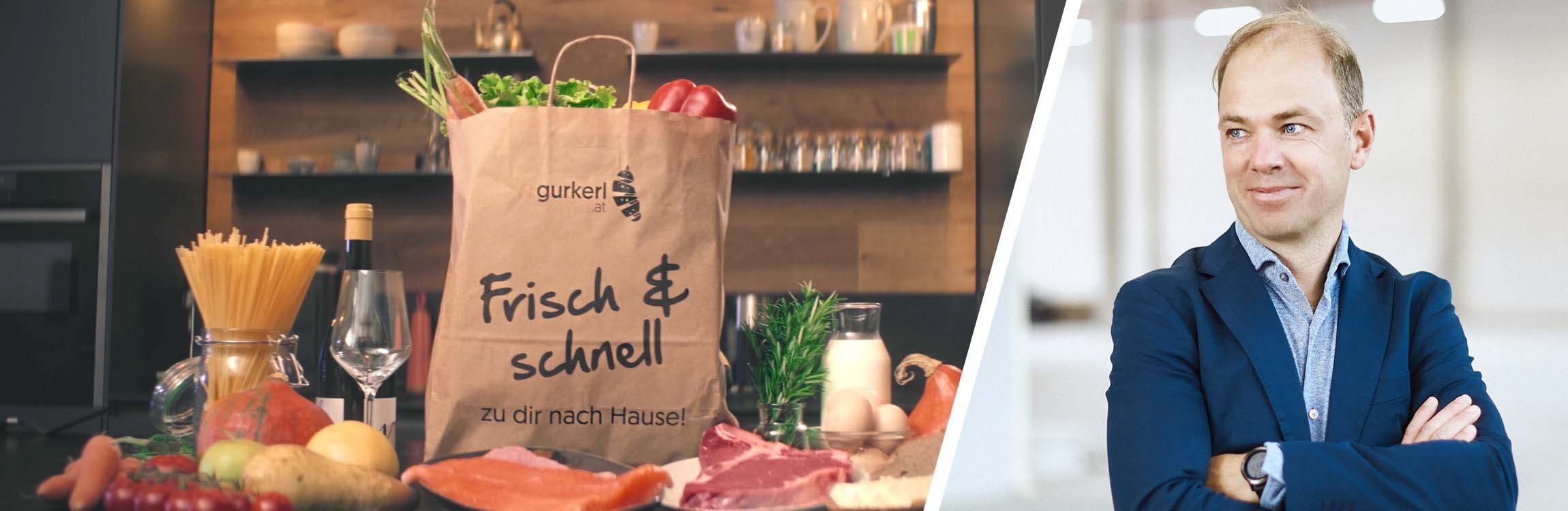 Gurkerl.at: fast and fresh online shopping with service automation.